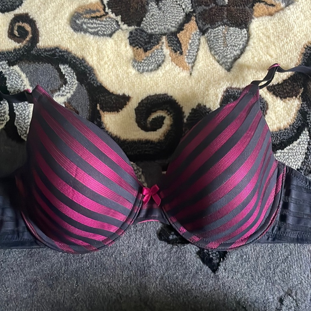 Black and Pink Bra
